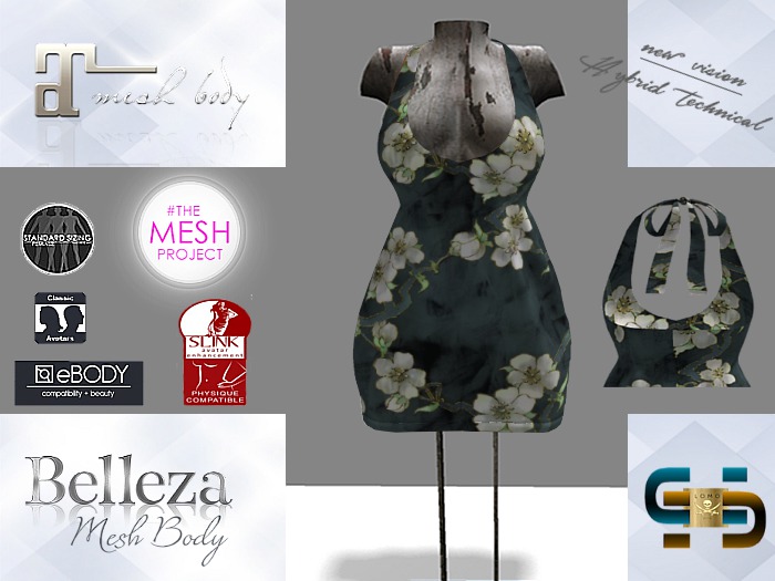 [ IBAN ] MESH DRESS BLOSSOM Green // Maitreya // TMP // BELLEZA