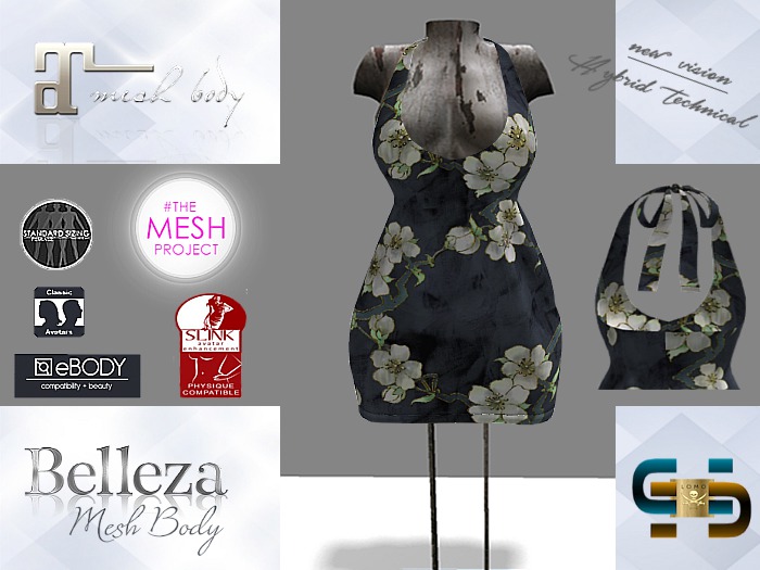 [ IBAN ] MESH DRESS BLOSSOM Blue // Maitreya // TMP // BELLEZA