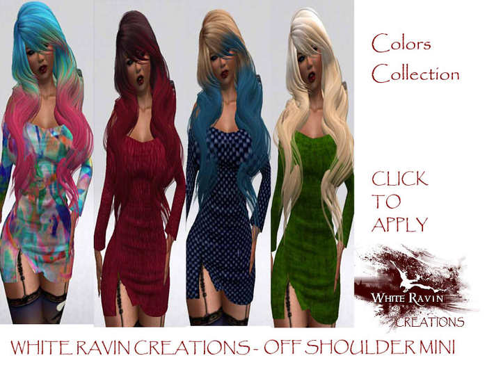 White Ravin Creations - Off Shoulder Mini Dress [boxed]