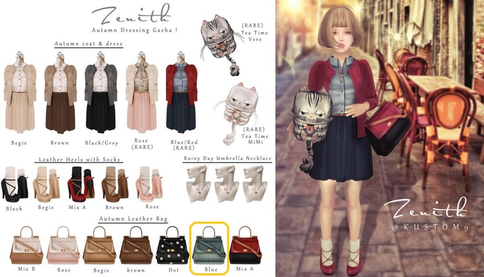 =Zenith=Autumn Leather Bag (Blue)