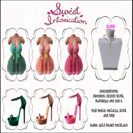 ::Sweet Intoxication:: Heart Necklace - Gold - RARE