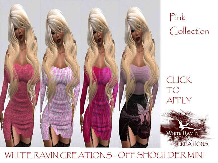 White Ravin Creations - Pink Collection Applier Hud [boxed]