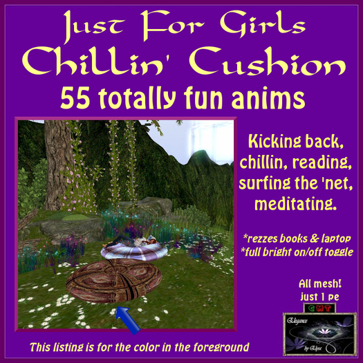 *EbE* Just for Girls Chillin' Cushion (French wine) (wear me)