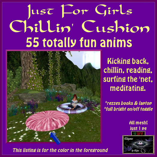 *EbE* Just for Girls Chillin' Cushion (mischievous pink)