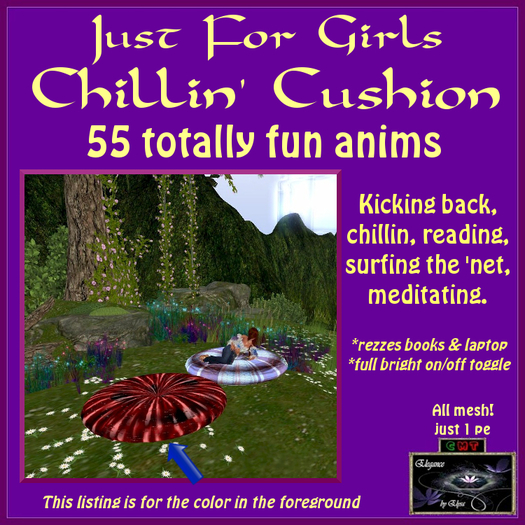 *EbE* Just for Girls Chillin' Cushion (mischievous red) (wear