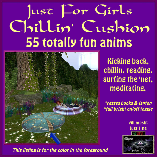 *EbE* Just for Girls Chillin' Cushion (Oriental sky) (wear me)