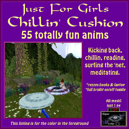 *EbE* Just for Girls Chillin' Cushion (soft aqua)