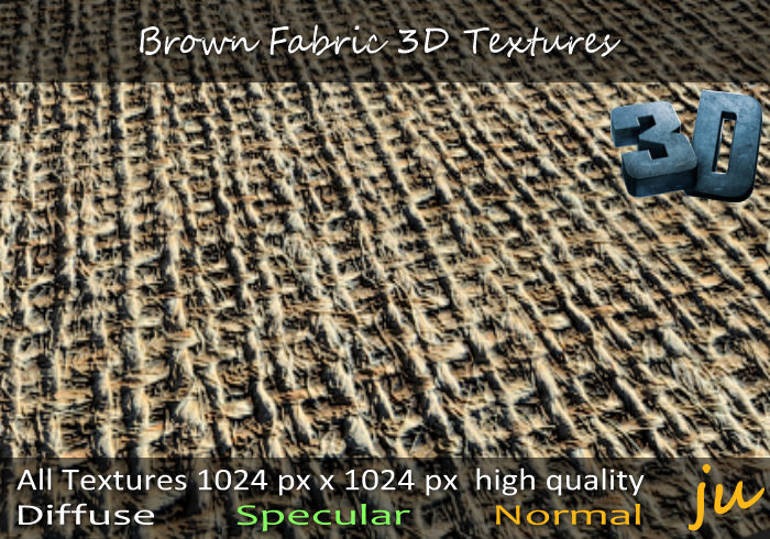 JU Brown Fabric 3D Textures Full Perm