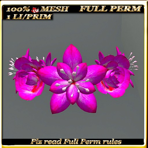LW_ Lily and Roses - 3 (1 Prim / Land Impact)