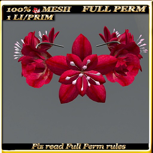 LW_ Lily and Roses - 9 (1 Prim / Land Impact)