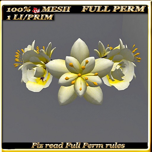 LW_ Lily and Roses - 10 (1 Prim / Land Impact)