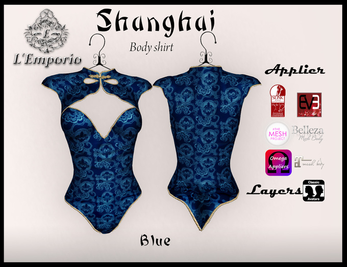 L'Emporio ::* Shanghai*:: Blue -BodyShirt with Applier-