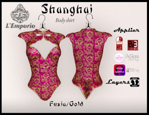 L'Emporio ::* Shanghai*:: Fuxia/Gold -BodyShirt with Applier-