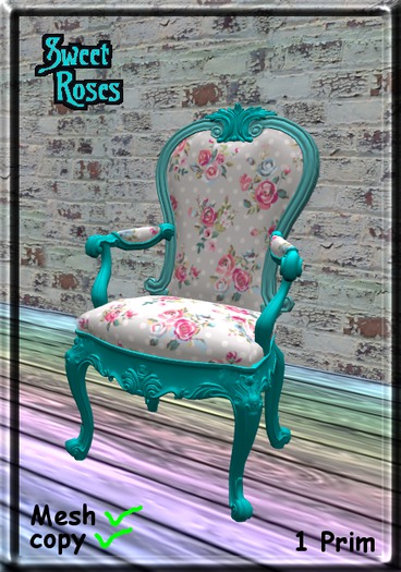 Absinthe, Art & Angels - "Sweet Roses" (Victorian Mesh Chair)