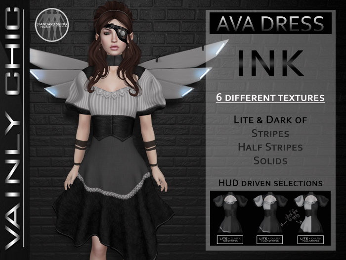 Vainly Chic - Ava Dress Ink