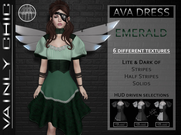 Vainly Chic - Ava Dress Emerald