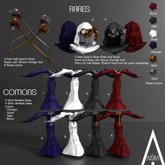 .AiShA. Le Mort Dress M Gold Blood (Rez&Open)