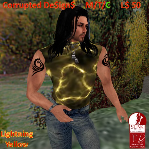 Corrupted Designs Yellow Lightning - Slink Appliers
