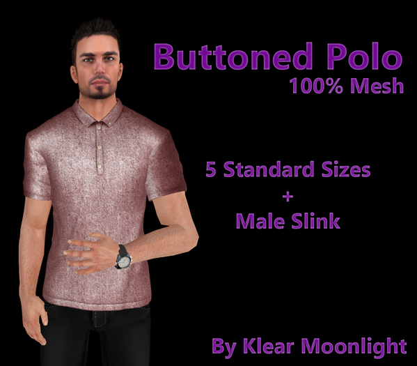 Buttoned Polo -Pink