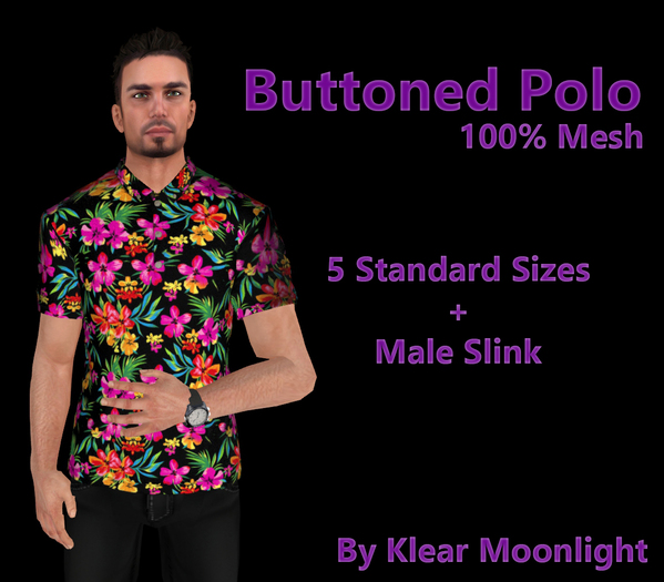 Buttoned Polo -Hawaii Print 2