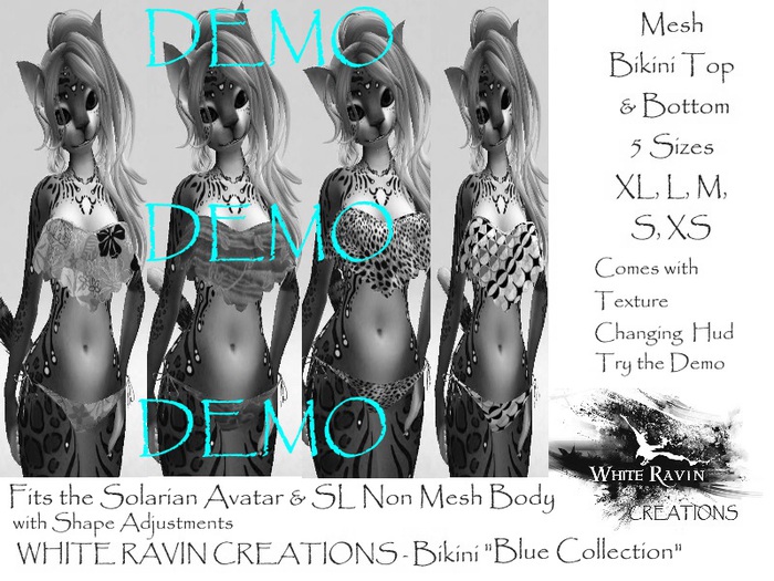 White Ravin Creations - Demo Bikini Swimsuit Package