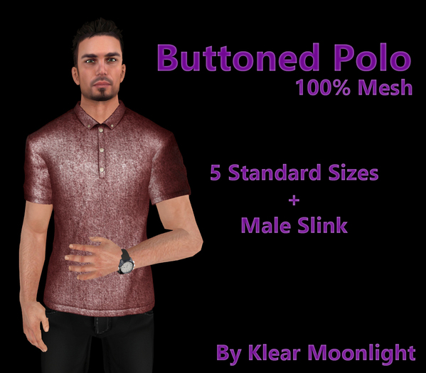 Buttoned Polo -Red