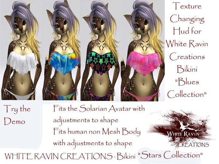 White Ravin Creations - Stars Collection w/ Bikini Texture Hud