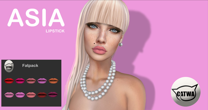 :: MLT ASIA LIPSTICK FOR CATWA MESH HEAD - FATPACK