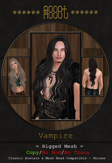 > Asset < Vampire Hair - Grayscale