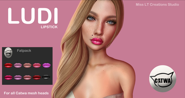 MLT LUDI LIPSTICK FOR CATWA MESH HEAD - FATPACK