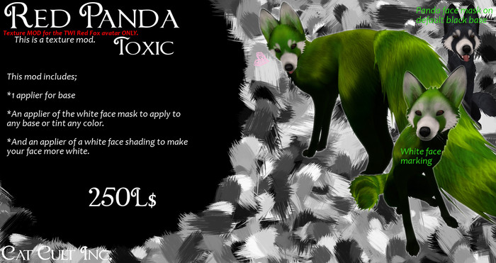Cat Cult Inc. TWI Red Panda Toxic (wear 2 unpack)