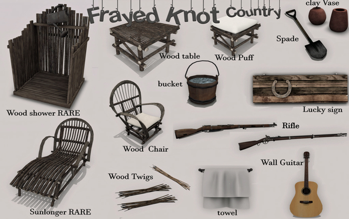 frayed knot wood puff 