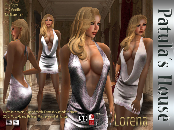 *Patulas House Silver/White Lorena Dress