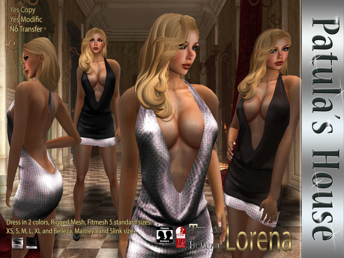 *Patulas House Silver/Black Lorena Dress