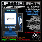JF LED Double Display 1 Panel Vendor w Stand & Title Box