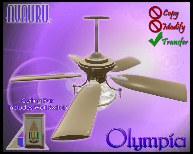 Olympia Ceiling Fan - Golden Eye 