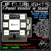 JF LED Double Display 7 Panel Vendor w Stand & Title Box