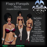 [FPI] Fancy Merlot - Sexy, Lil outfit with jewelry, Cuffs, Bowtie, Stockings, Stilettos