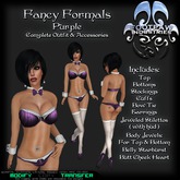 [FPI] Fancy Purple - Sexy, Lil outfit with jewelry, Cuffs, Bowtie, Stockings, Stilettos