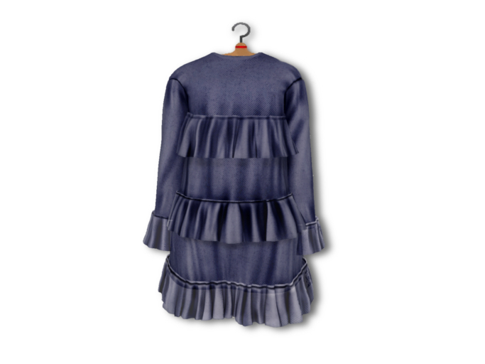 Second Life Marketplace amiable Mesh Tiered Frilly Short One piece Navy