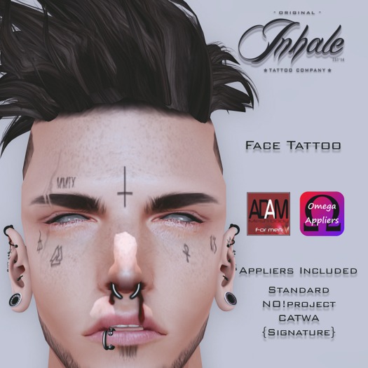 .Inhale. MMIV Face Tattoo(Wear2Unpack)