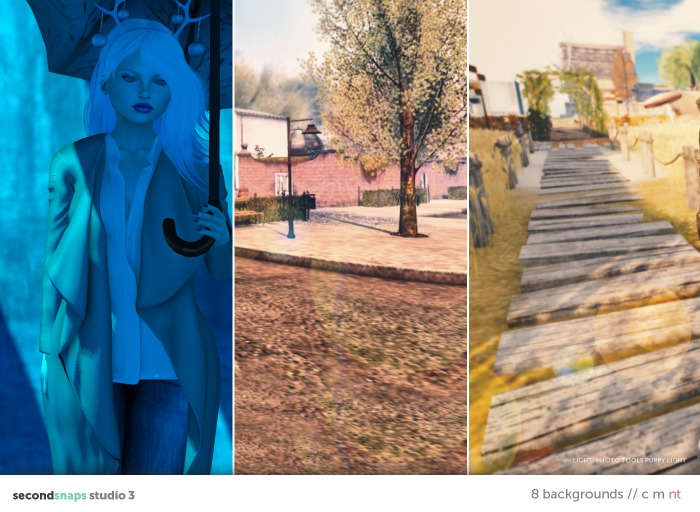 Soft Second Life Scene Backgrounds for SecondSnaps Studio 3