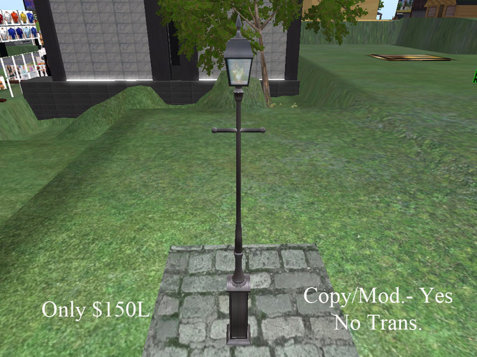 Black - Single Lantern Street Lamp