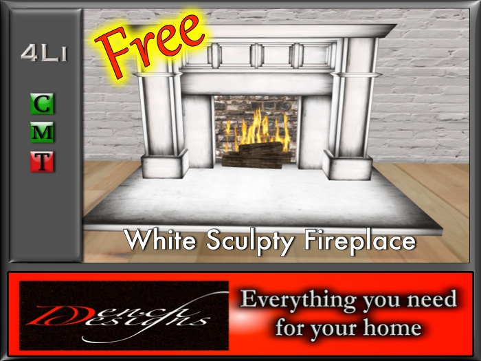 White Sculpty Fireplace - Dench Designs