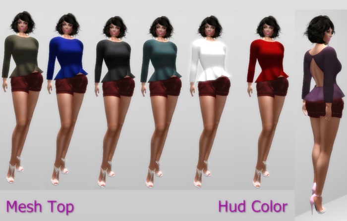 0004779 Open Black Blouse Hud, A.H.