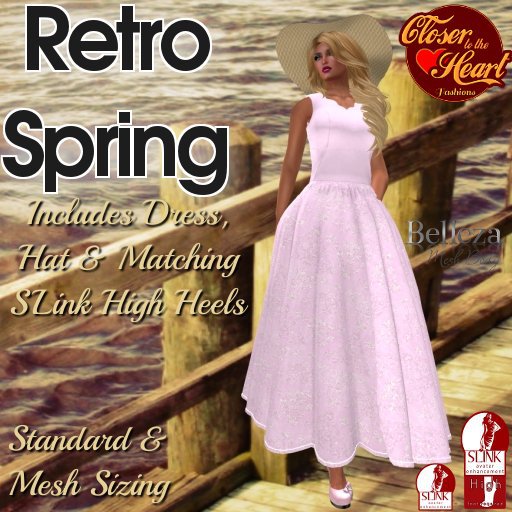 Retro Spring Dress Outfit - Pink***