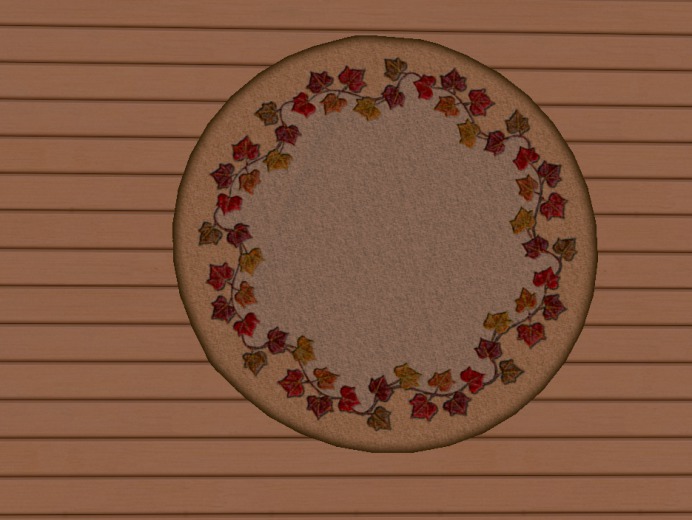 Gift-Seaweed Sonnet Fall Leaves Mesh Rug