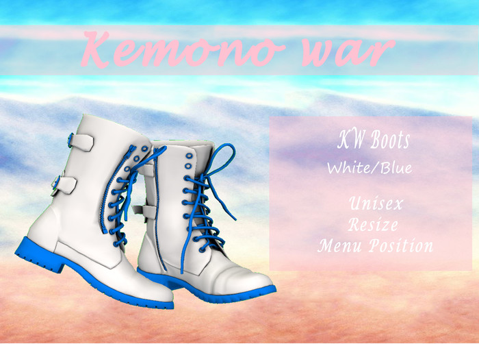 KW - BOOTS WHITE - BLUE