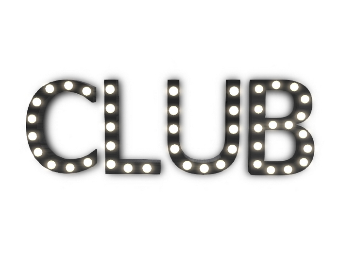 [Px] "CLUB" Illuminated Light Bulbs Sign