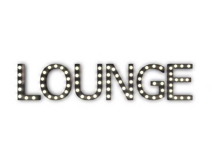 [Px] "LOUNGE" Illuminated Light Bulbs Sign